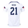 weah-21-usa-home-soccer-jersey-2022-fan-version-208397-01 WEAH #21 USA Home Soccer Jersey 2022 β Fan Version β front view
