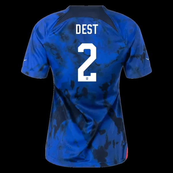 Women’s DEST #2 USA Away Soccer Jersey 2022 – Fan Version – front view