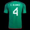 Women’s E.ÁLVAREZ #4 Mexico Home Soccer Jersey 2022 – Fan Version – front view