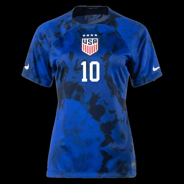 Women’s HORAN #10 USA Away Soccer Jersey 2022 – Fan Version – back view