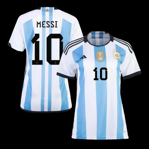 Women’s Lionel Messi #10 Argentina Home Soccer Jersey 2022 – Fan Version – front view
