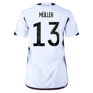 women-s-muller-13-germany-home-soccer-jersey-2022-fan-version-195534-01 Women’s MÜLLER #13 Germany Home Soccer Jersey 2022 – Fan Version – front view