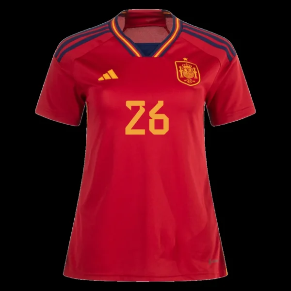 women-s-pedri-26-spain-home-soccer-jersey-2022-fan-version-194881-02 Women’s PEDRI #26 Spain Home Soccer Jersey 2022 – Fan Version – back view
