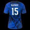 Women’s RAPINOE #15 USA Away Soccer Jersey 2022 – Fan Version – front view