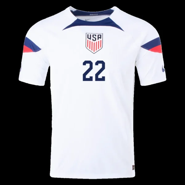 yedlin-22-usa-home-soccer-jersey-2022-player-version-194756-02 YEDLIN #22 USA Home Soccer Jersey 2022 β Player Version β back view