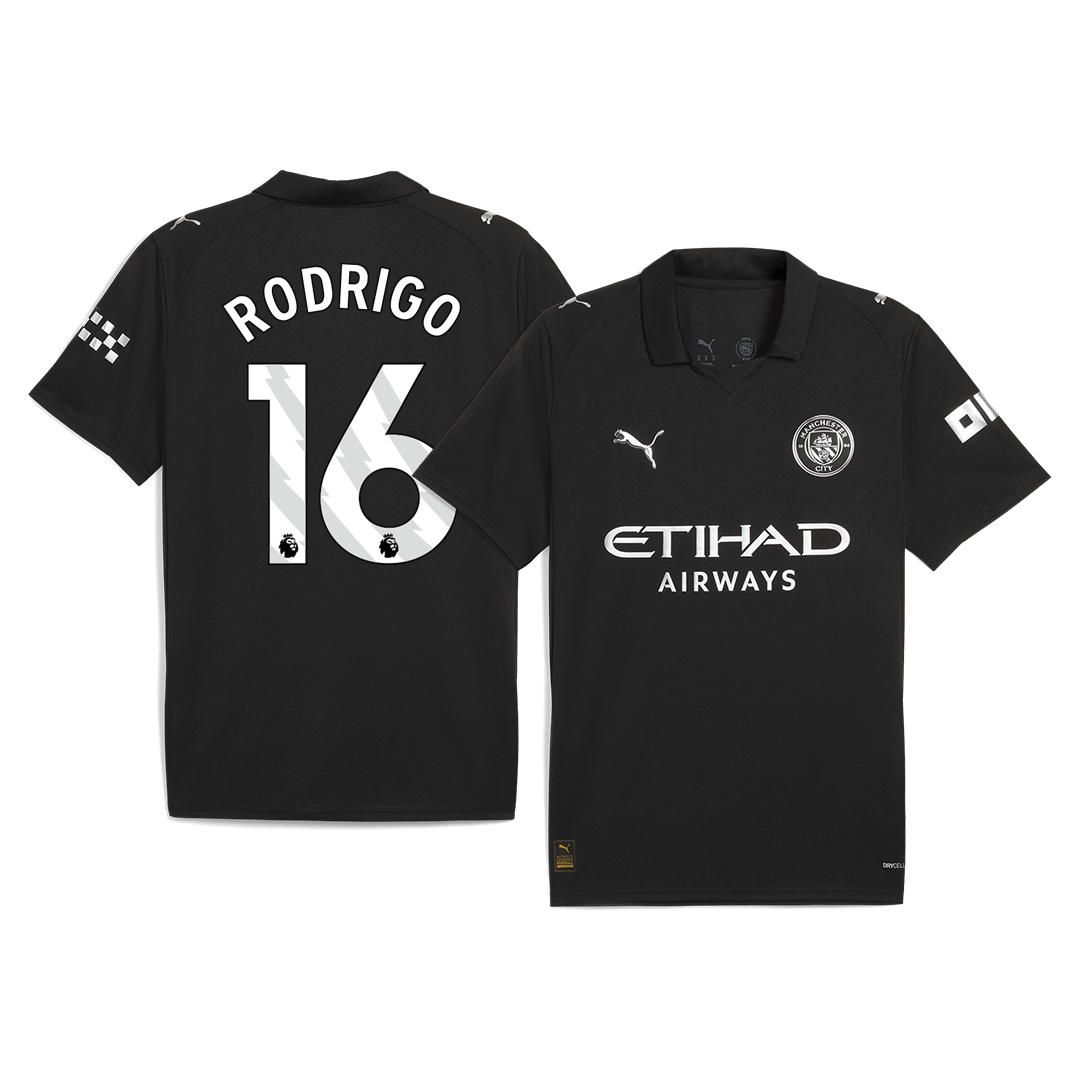 RODRIGO #16 Manchester City Away Soccer Jersey 2025/26 โ Fan Version โ ๅๅๅพ 1 RODRIGO #16 Manchester City Away Soccer Jersey 2025/26 โ Fan Version โ front view