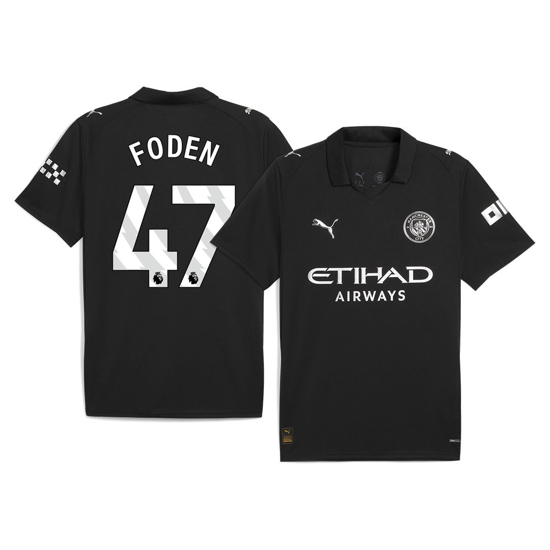 FODEN #47 Manchester City Away Soccer Jersey 2025/26 – Fan Version – front view