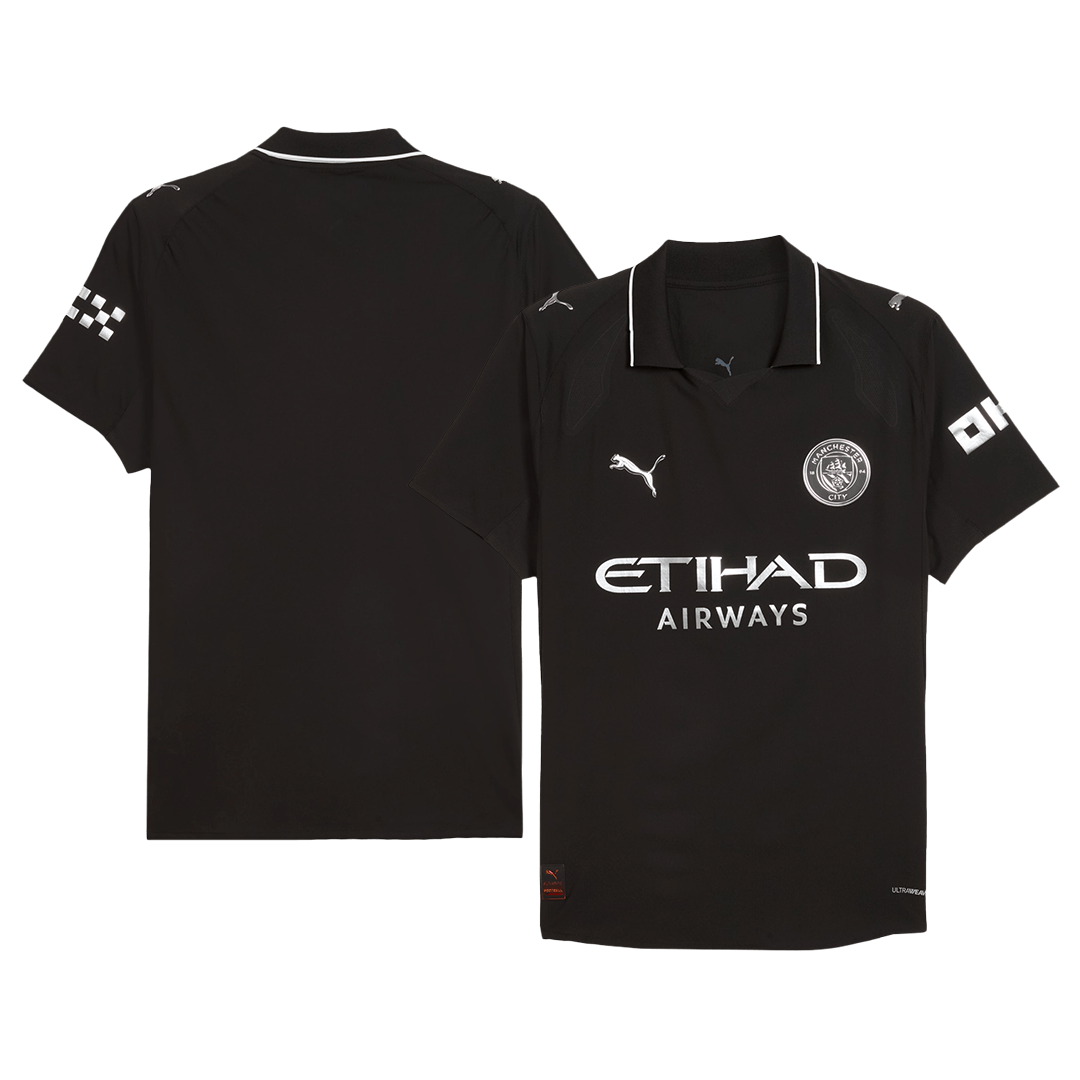 Manchester City Away Soccer Jersey 2025/26 Player Version – jersey details