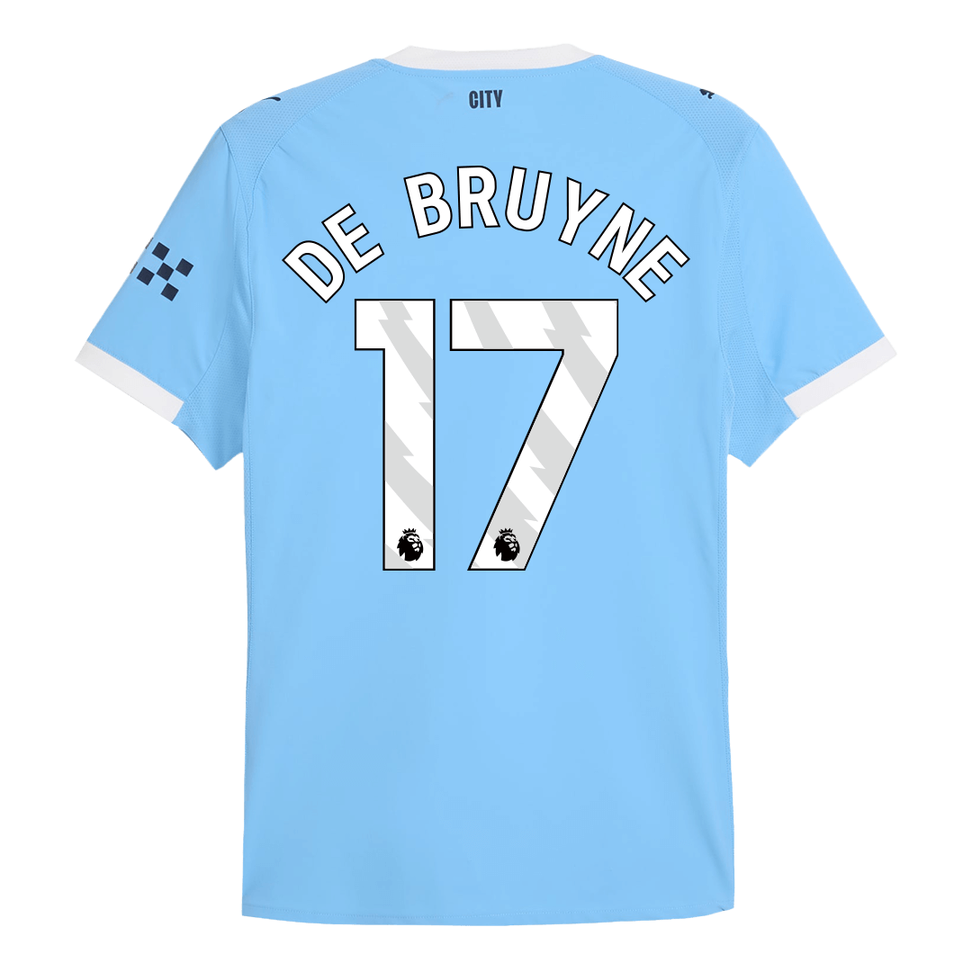 DE BRUYNE #17 Manchester City Home Soccer Jersey 2025/26 Player Version – jersey details