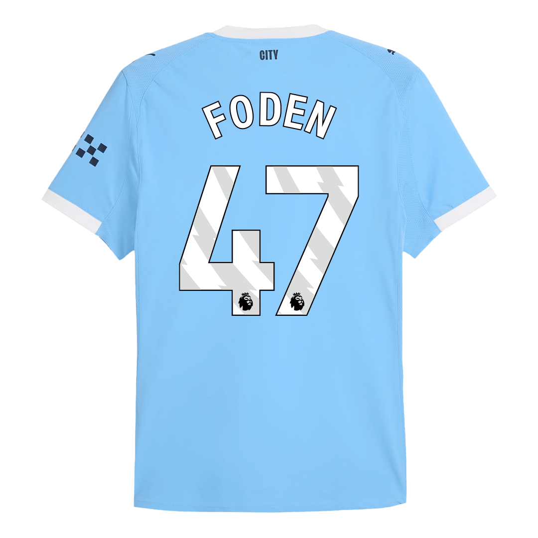 FODEN #47 Manchester City Home Soccer Jersey 2025/26 Player Version – jersey details