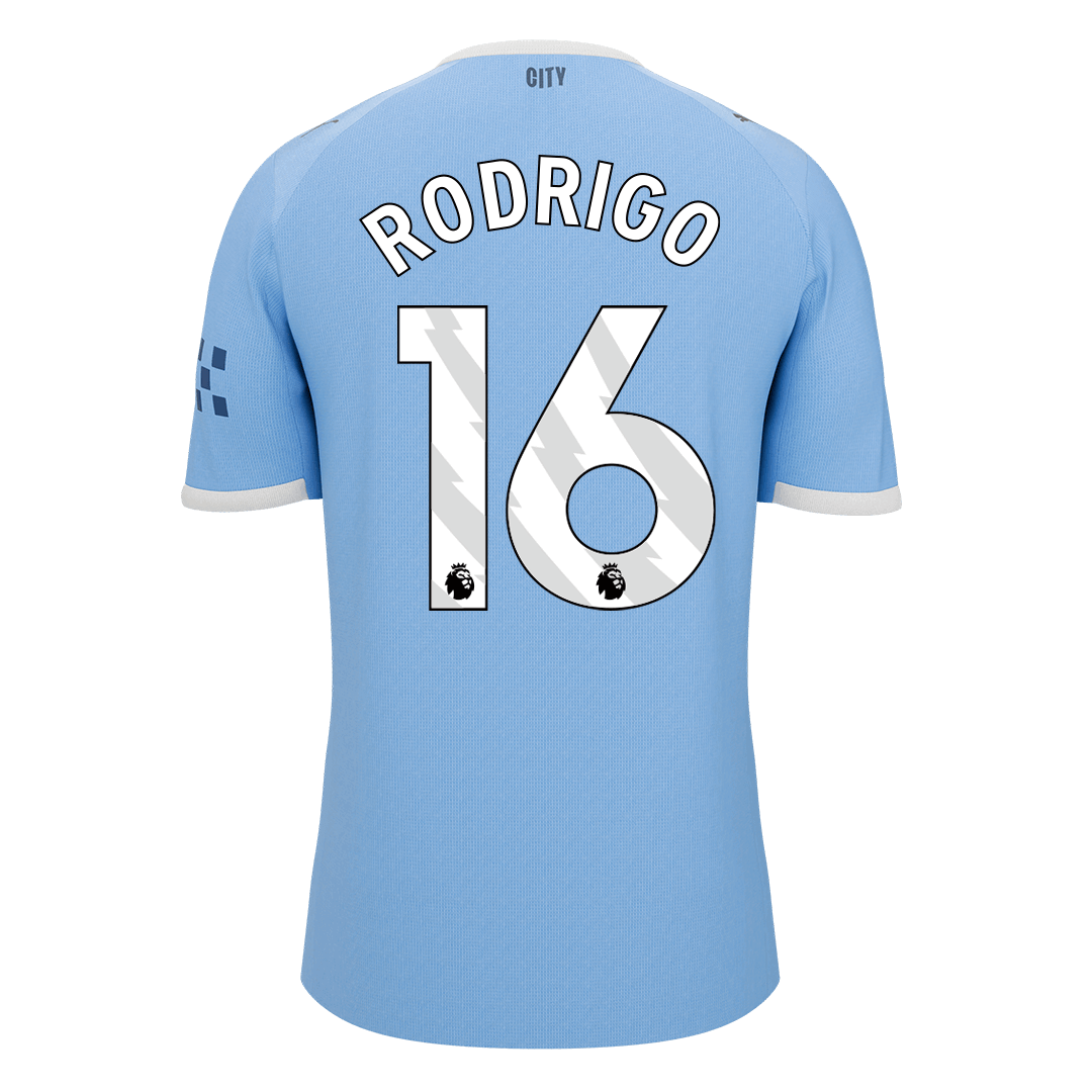 RODRIGO #16 Manchester City Home Soccer Jersey 2025/26 – Fan Version – back view