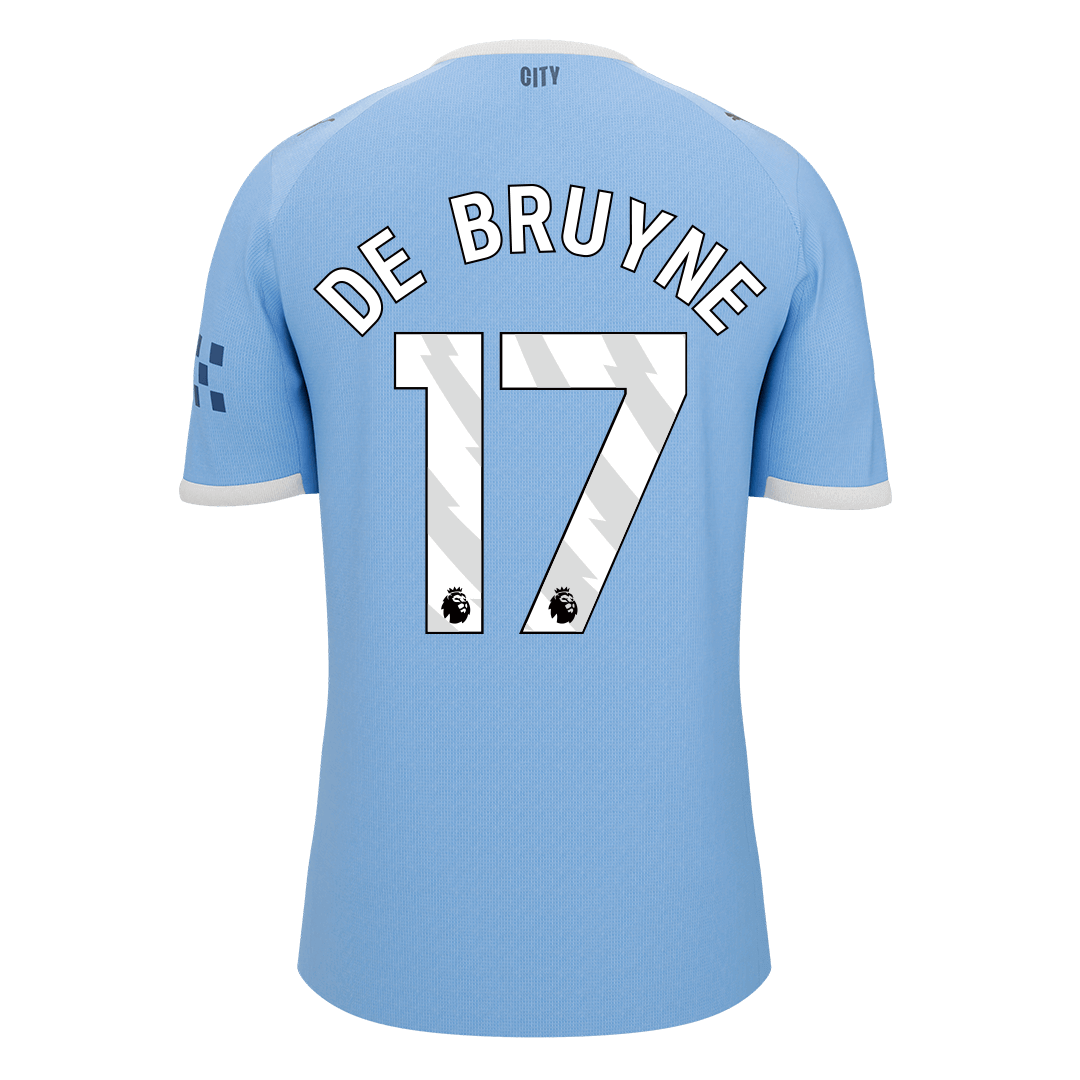 DE BRUYNE #17 Manchester City Home Soccer Jersey 2025/26 – Fan Version – back view