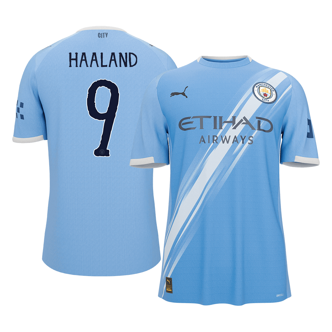 HAALAND #9 Manchester City Home Soccer Jersey 2025/26 – Fan Version – front view