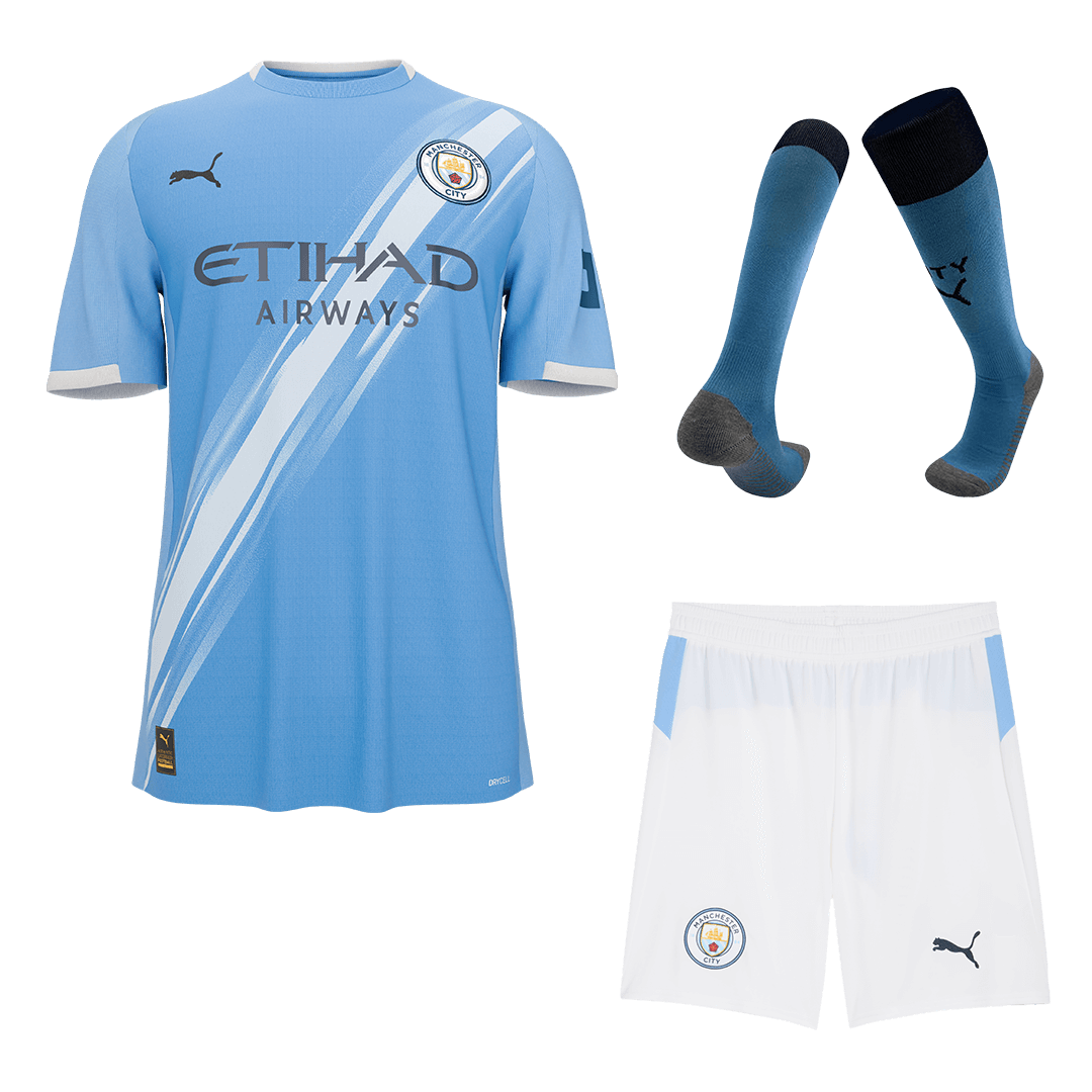 Manchester City Home Soccer Jersey Kit(Jersey+Shorts+Socks) 2025/26 โ Fan Version โ ๅๅๅพ 1 Manchester City Home Soccer Jersey Kit(Jersey+Shorts+Socks) 2025/26 โ Fan Version โ front view