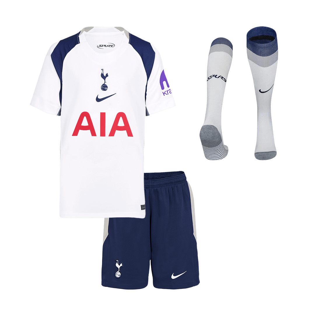 Kid’s Tottenham Hotspur Home Soccer Jersey Kit(Jersey+Shorts+Socks) 2025/26 – Fan Version – front view