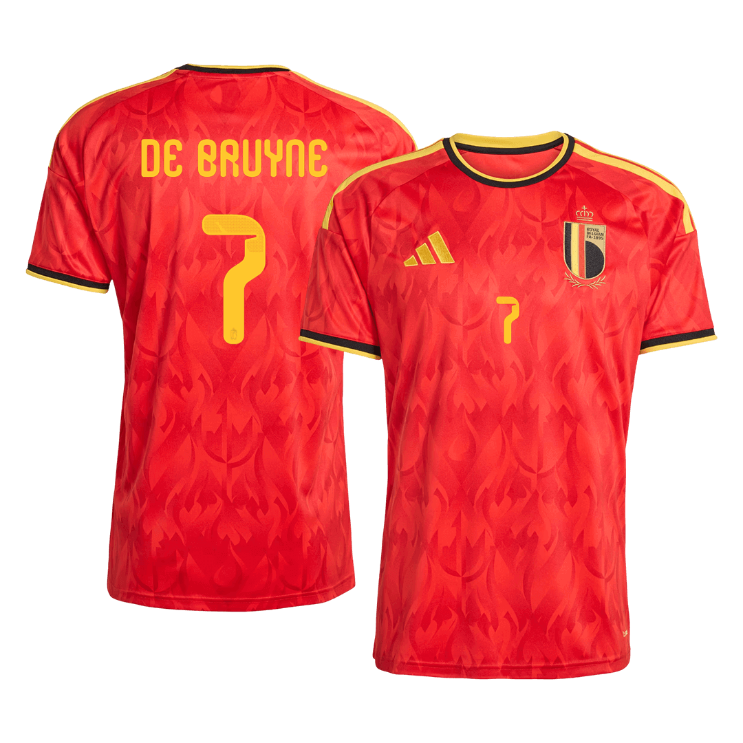 DE BRUYNE #7 Belgium Home Soccer Jersey 2026 – Fan Version – front view