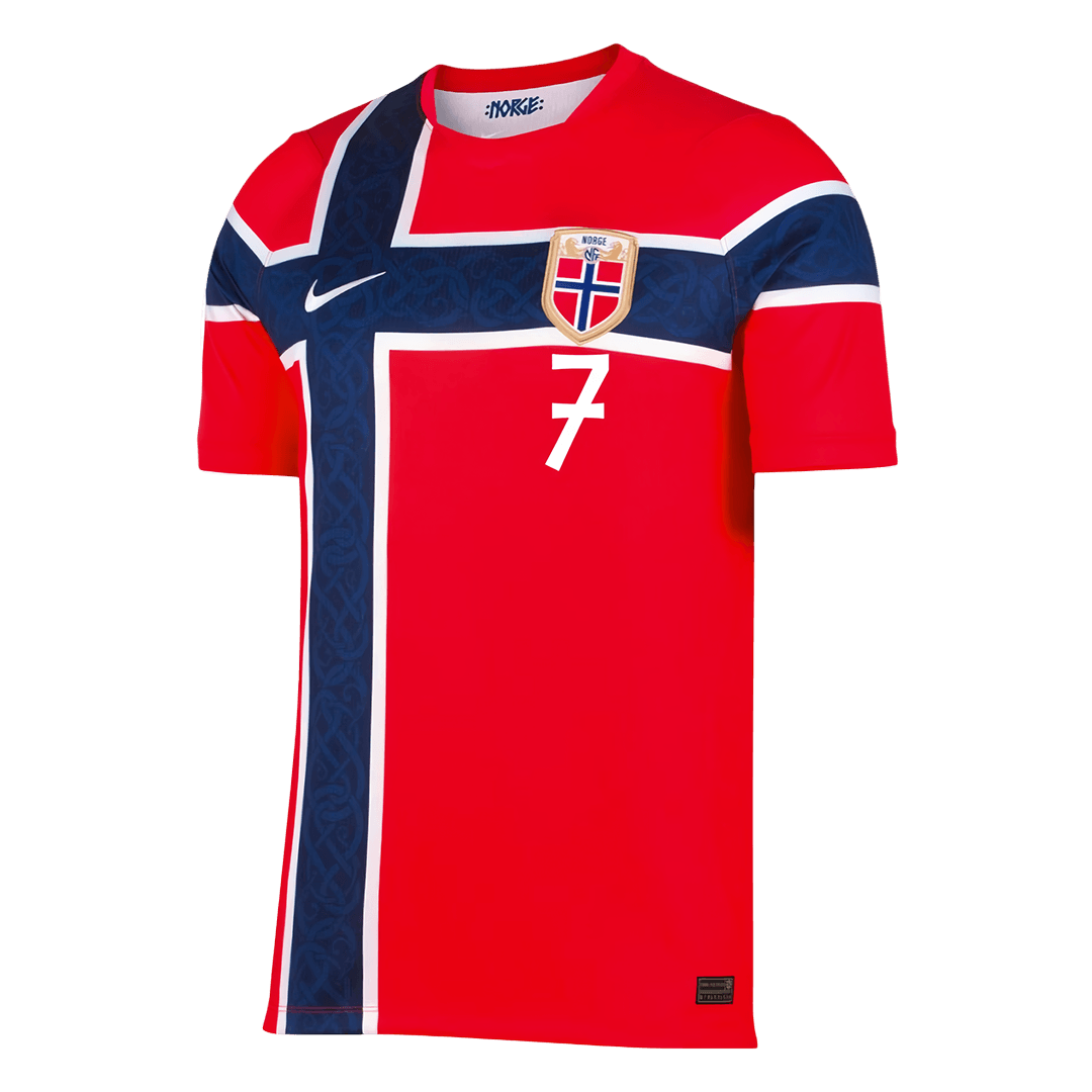 SØRLOTH #7 Norway Home 2026 – Fan Version – back view