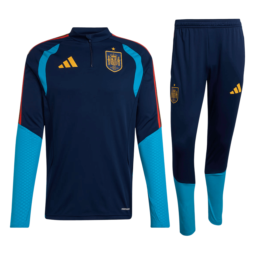 Kid's Spain Zipper Sweatshirt Kit(Top+Pants) 2026 โ Fan Version โ ๅๅๅพ 1 Kid’s Spain Zipper Sweatshirt Kit(Top+Pants) 2026 โ Fan Version โ front view