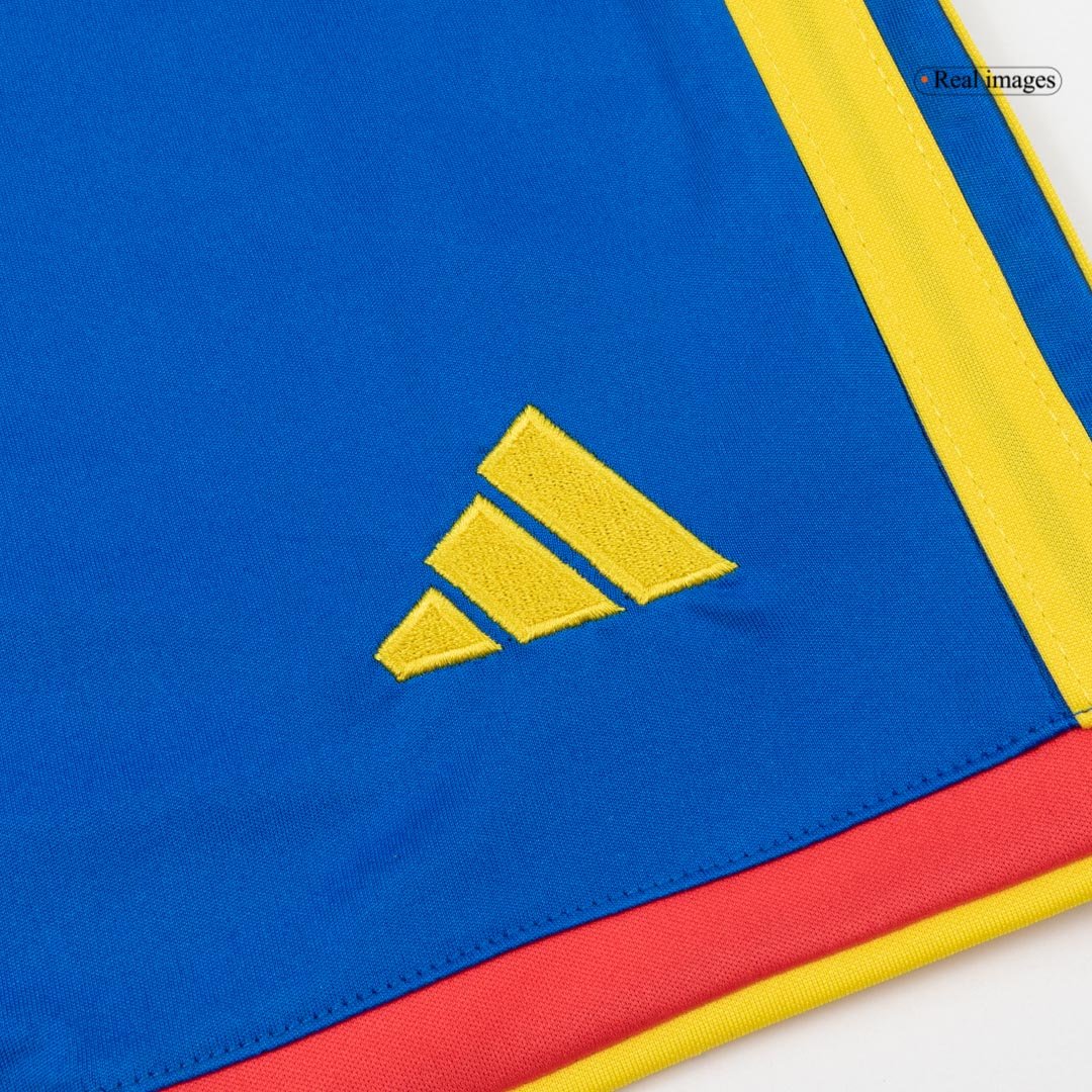 Colombia Home Soccer Shorts 2026 β Fan Version β εεεΎ 4 Colombia Home Soccer Shorts 2026 β Fan Version β badge and fabric details