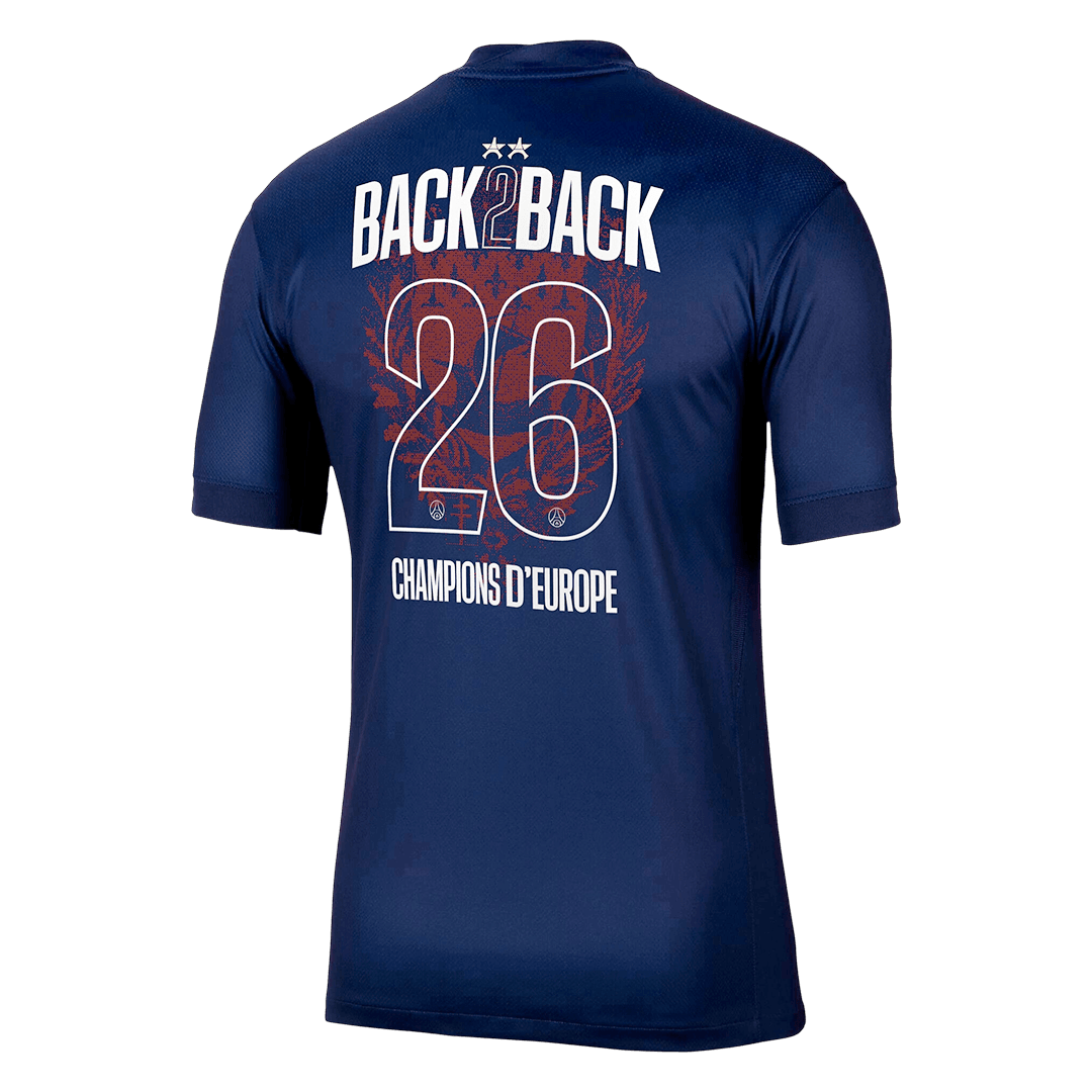 Champions of Europe #26 PSG Home Soccer Jersey 2025/26 β Fan Version β εεεΎ 3 Champions of Europe #26 PSG Home Soccer Jersey 2025/26 β Fan Version β jersey details