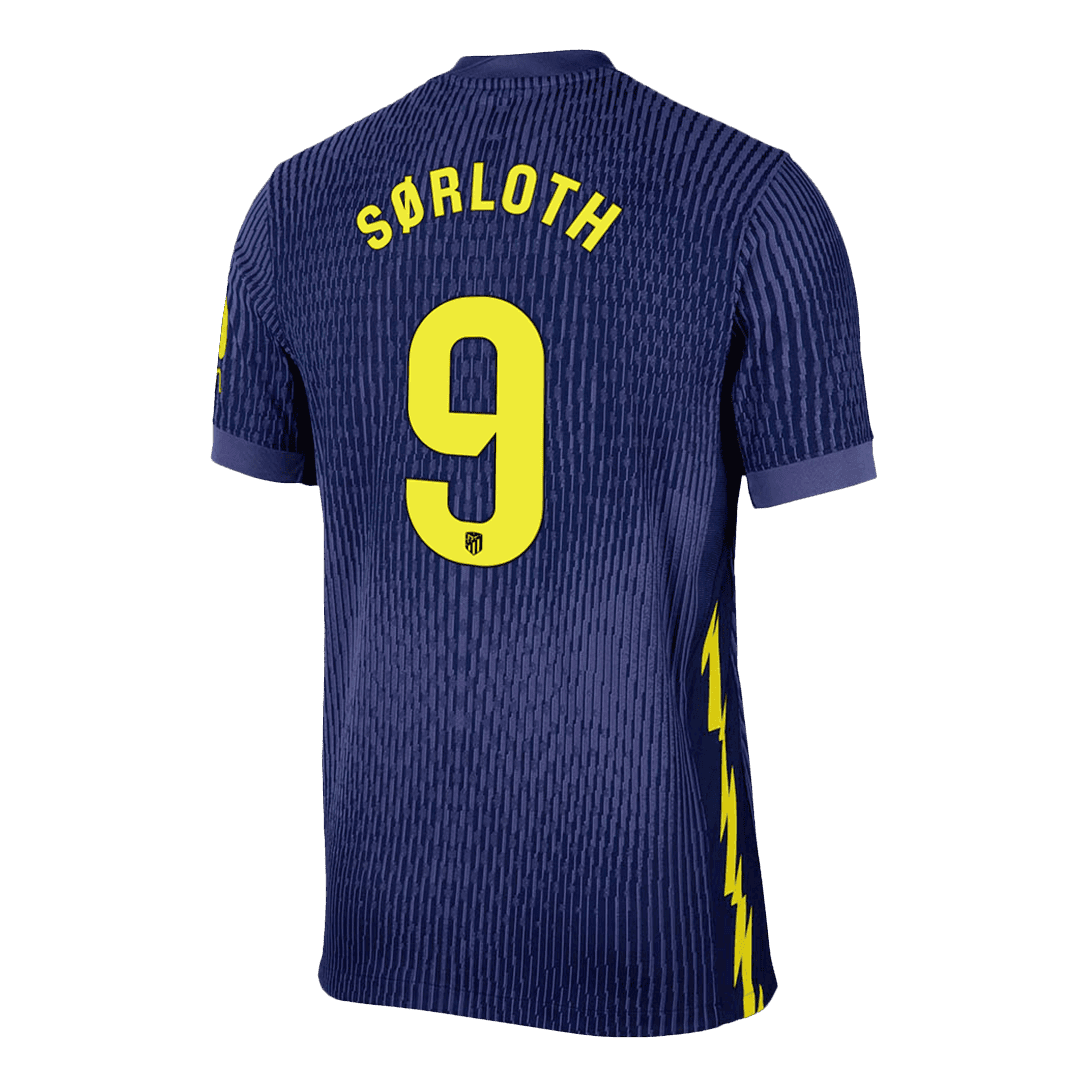 SØRLOTH #9 Atletico Madrid Away Soccer Jersey 2025/26 Player Version — 商品图 2 SØRLOTH #9 Atletico Madrid Away Soccer Jersey 2025/26 Player Version – back view