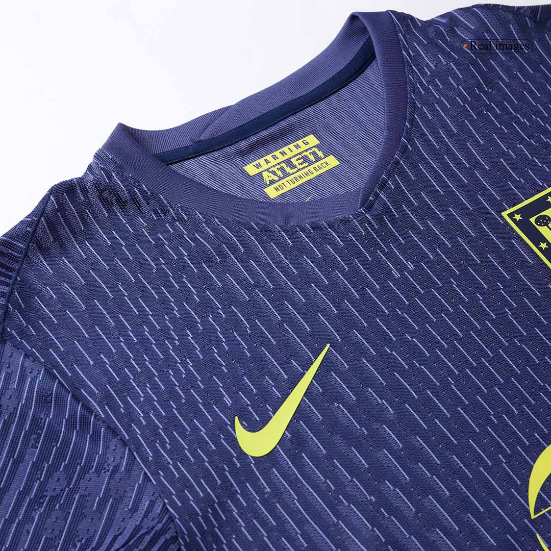 SØRLOTH #9 Atletico Madrid Away Soccer Jersey 2025/26 Player Version — 商品图 3 SØRLOTH #9 Atletico Madrid Away Soccer Jersey 2025/26 Player Version – jersey details