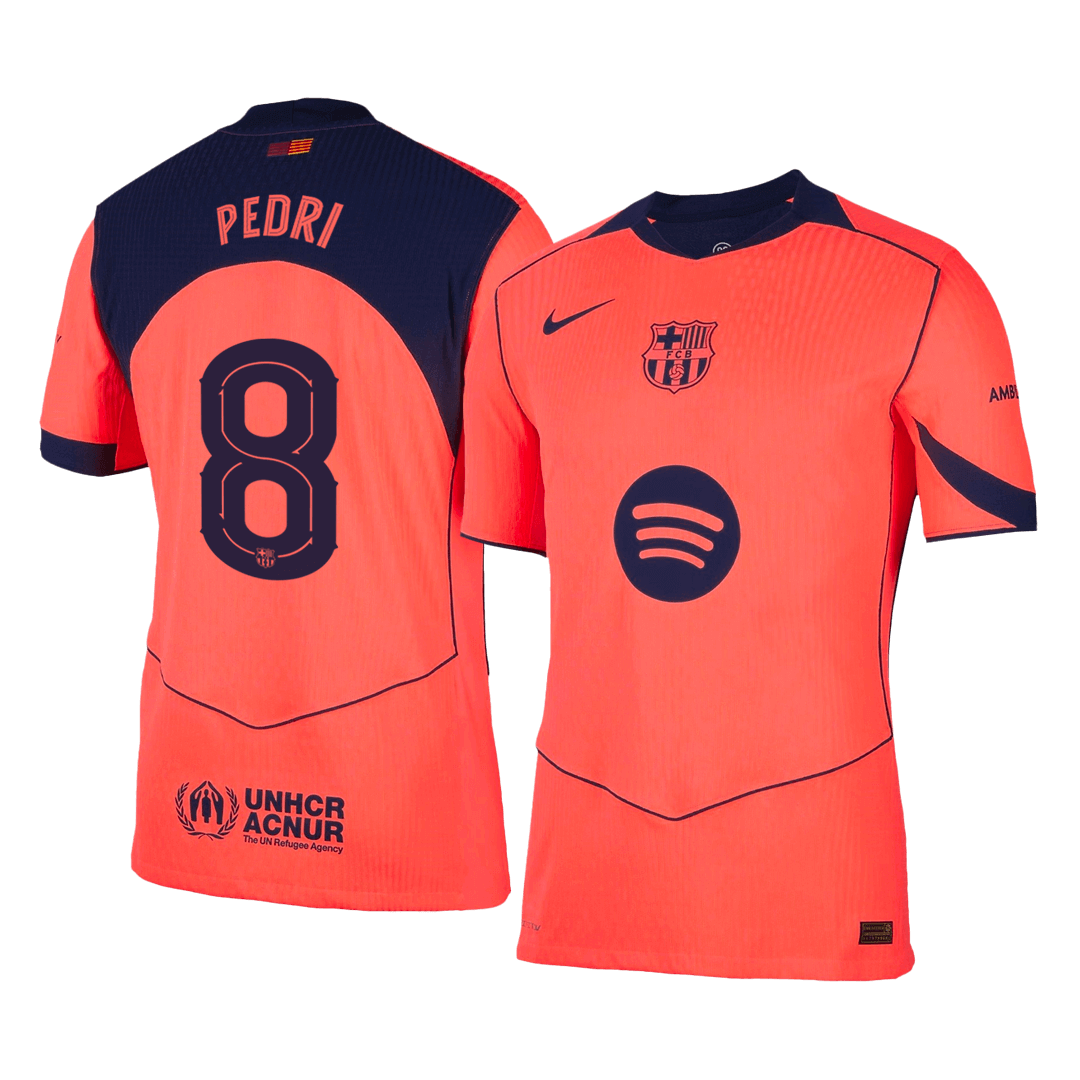 PEDRI #8 Barcelona Third Away Soccer Jersey 2025/26 – UCL Player Version – front view