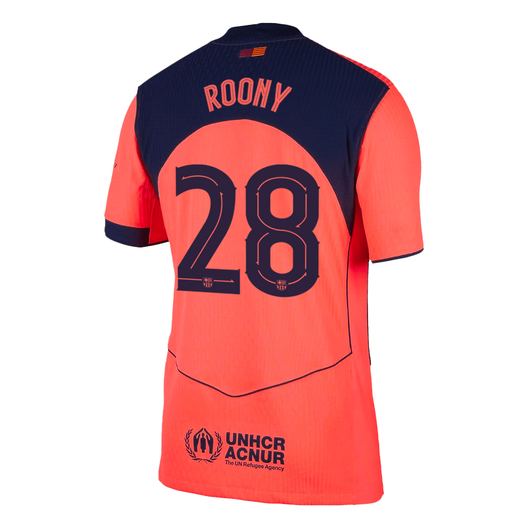 ROONY #28 Barcelona Third Away Soccer Jersey 2025/26 Player Version — 商品图 3 ROONY #28 Barcelona Third Away Soccer Jersey 2025/26 Player Version – jersey details