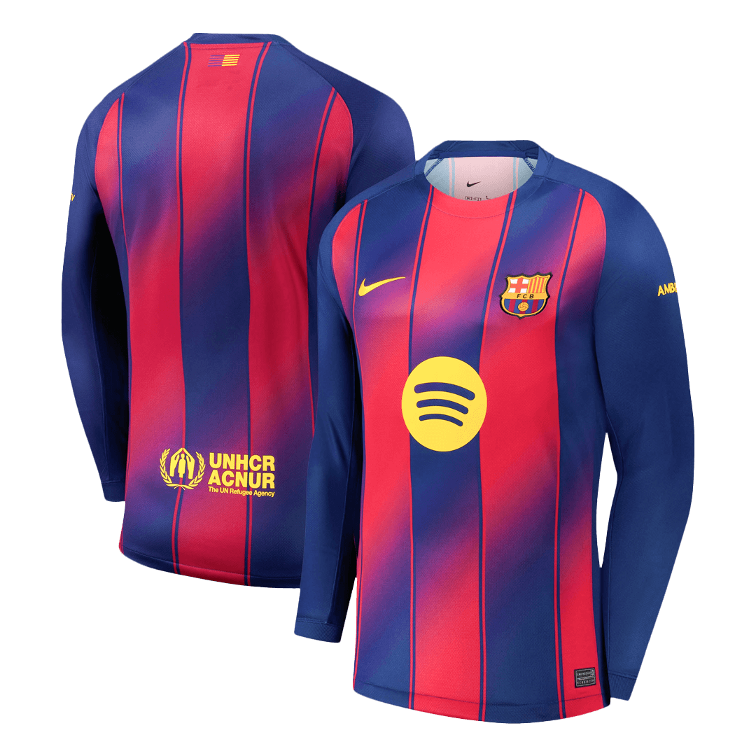 Barcelona Home Long Sleeve Soccer Jersey 2025/26 β Fan Version β εεεΎ 3 Barcelona Home Long Sleeve Soccer Jersey 2025/26 β Fan Version β jersey details