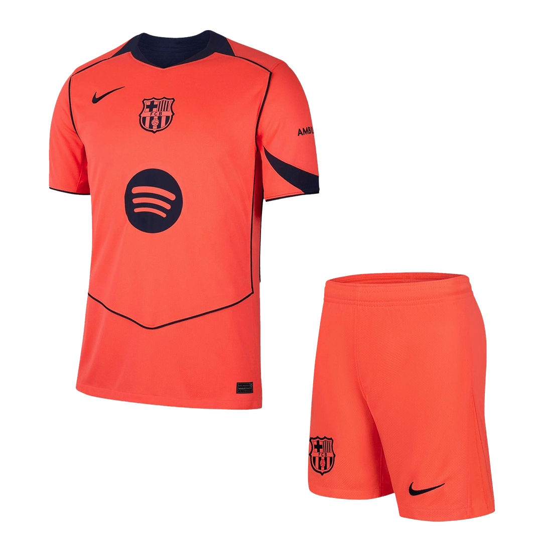 Barcelona Third Away Soccer Kit – Jersey + Shorts 2025/26 – Fan Version – front view