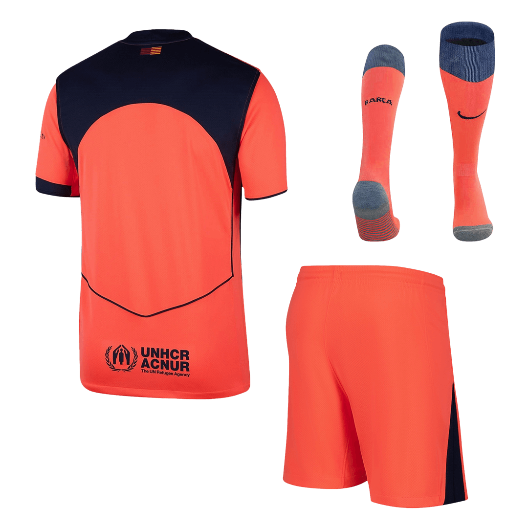 Barcelona Third Away Soccer Jersey Kit(Jersey+Shorts+Socks) 2025/26 – Fan Version – back view