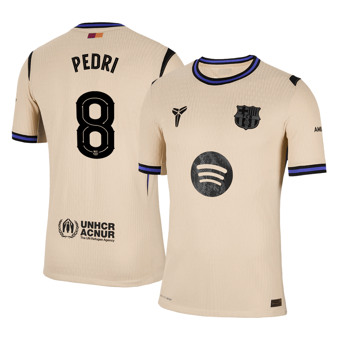 PEDRI #8 Barcelona Away Soccer Jersey 2025/26 – UCL Player Version – front view