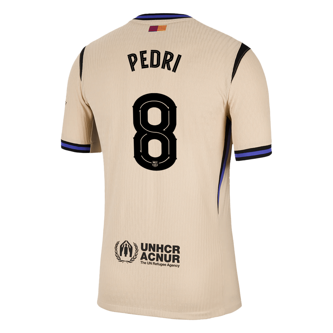 PEDRI #8 Barcelona Away Soccer Jersey 2025/26 – UCL Player Version – jersey details