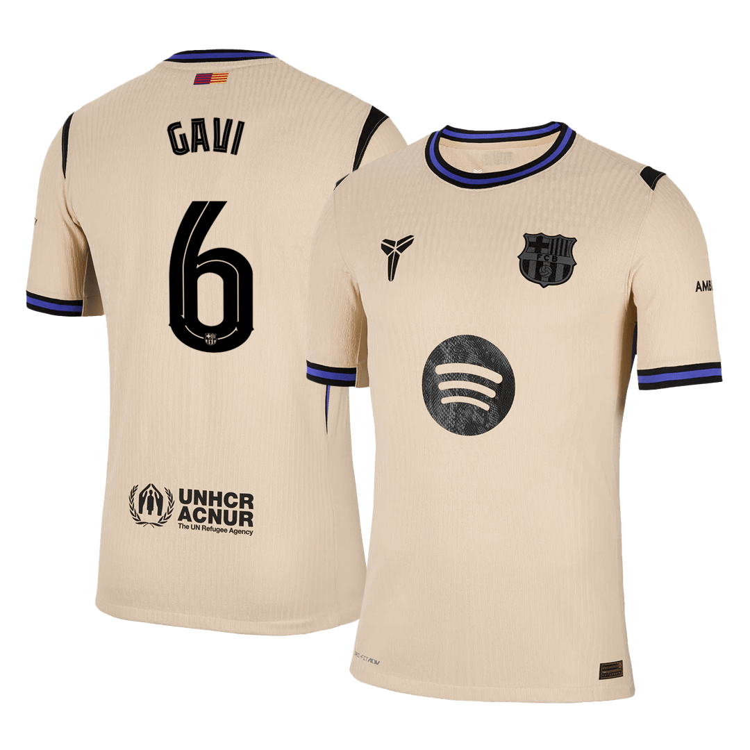 GAVI #6 Barcelona Away Soccer Jersey 2025/26 – UCL Player Version – front view