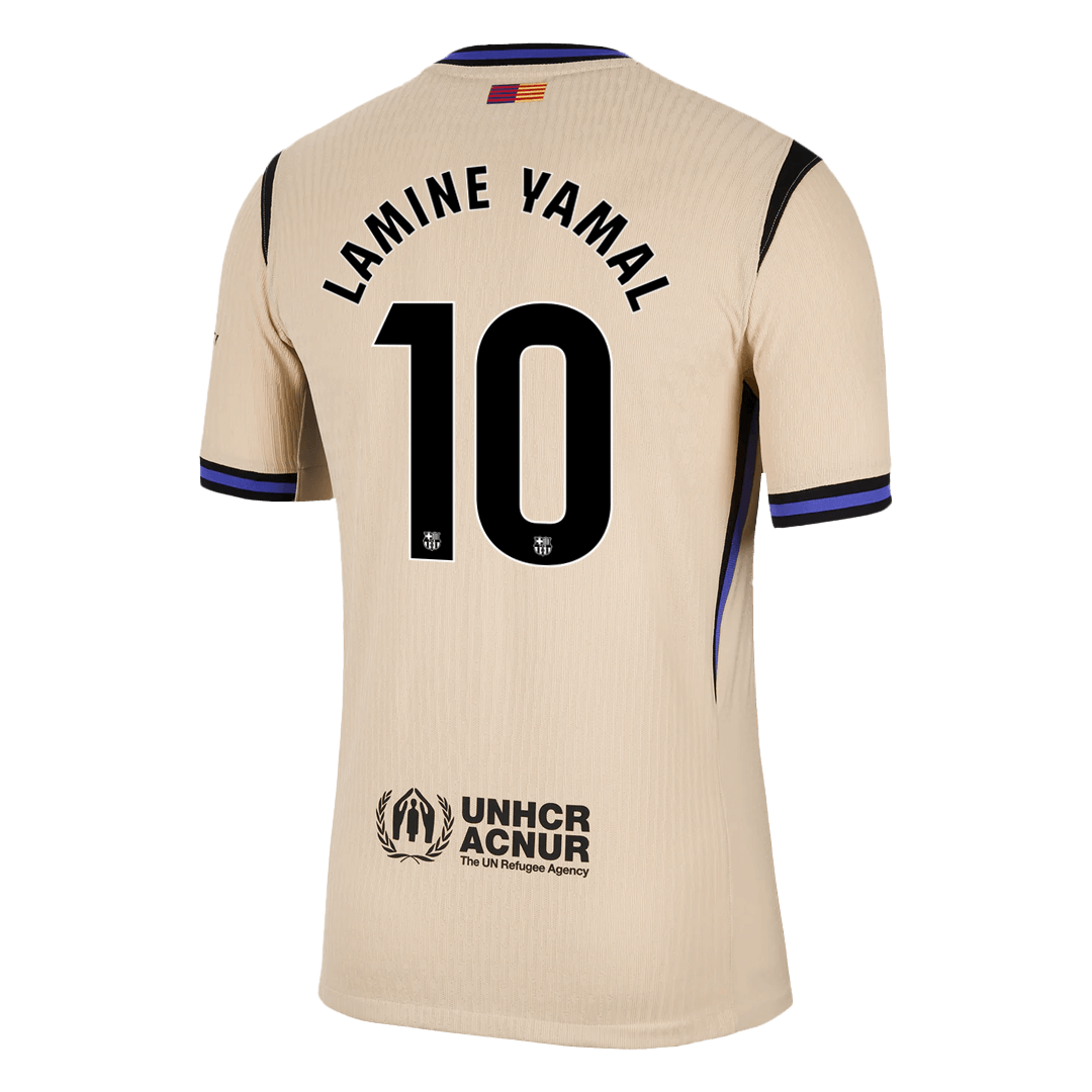 Lamine Yamal #10 Barcelona Away Soccer Jersey 2025/26 Player Version β εεεΎ 3 Lamine Yamal #10 Barcelona Away Soccer Jersey 2025/26 Player Version β jersey details
