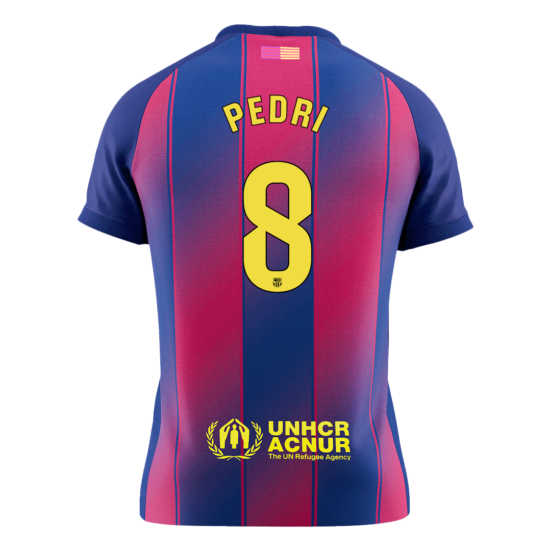 PEDRI #8 Barcelona Home Soccer Jersey 2025/26 – Fan Version – back view