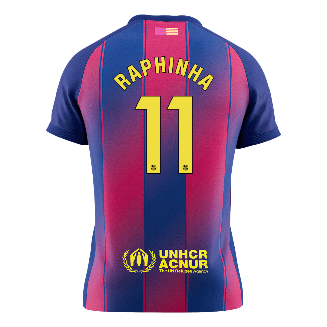 RAPHINHA #11 Barcelona Home Soccer Jersey 2025/26 – Fan Version – back view