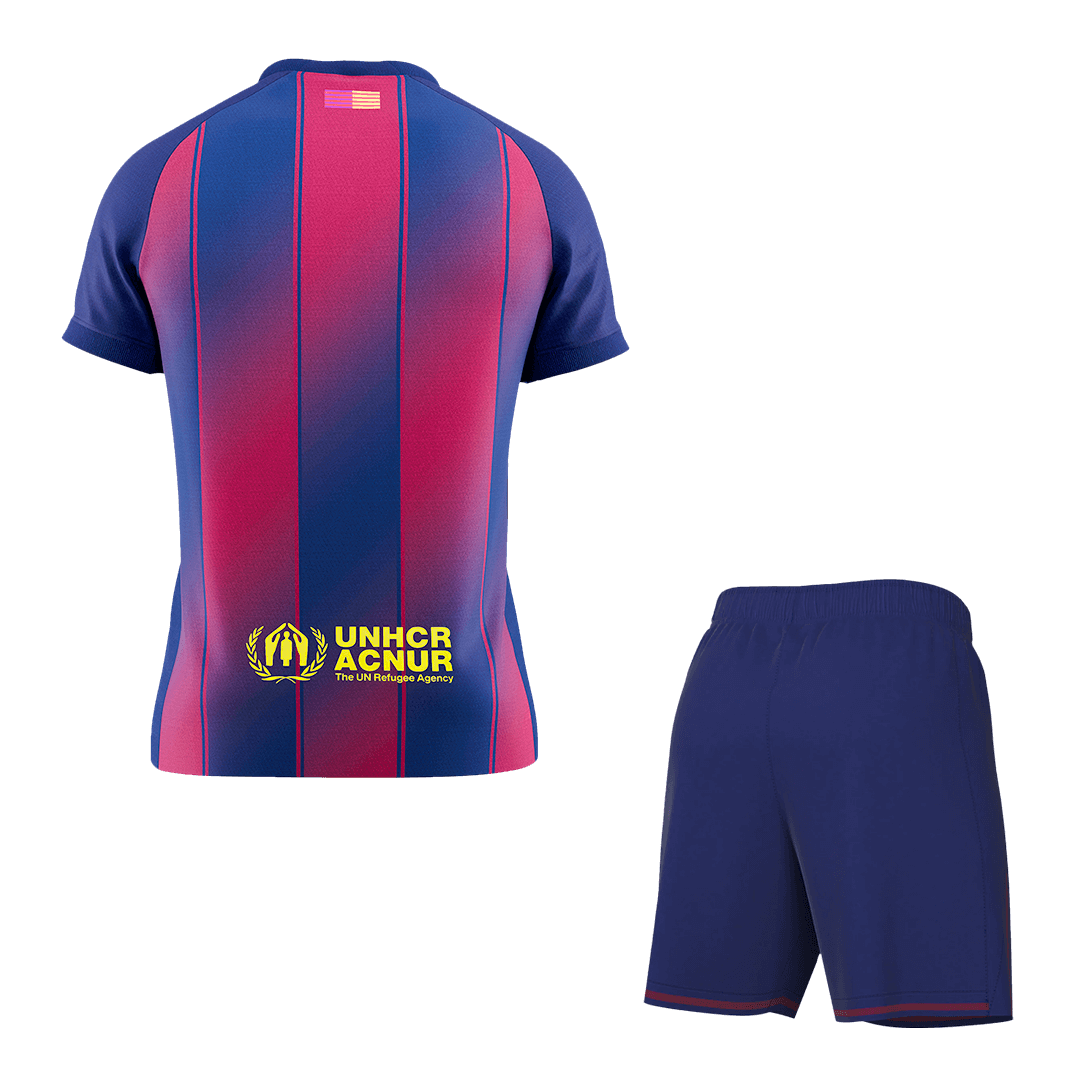 Barcelona Home Soccer Kit – Jersey + Shorts 2025/26 – Fan Version — 商品图 2 Barcelona Home Soccer Kit – Jersey + Shorts 2025/26 – Fan Version – back view