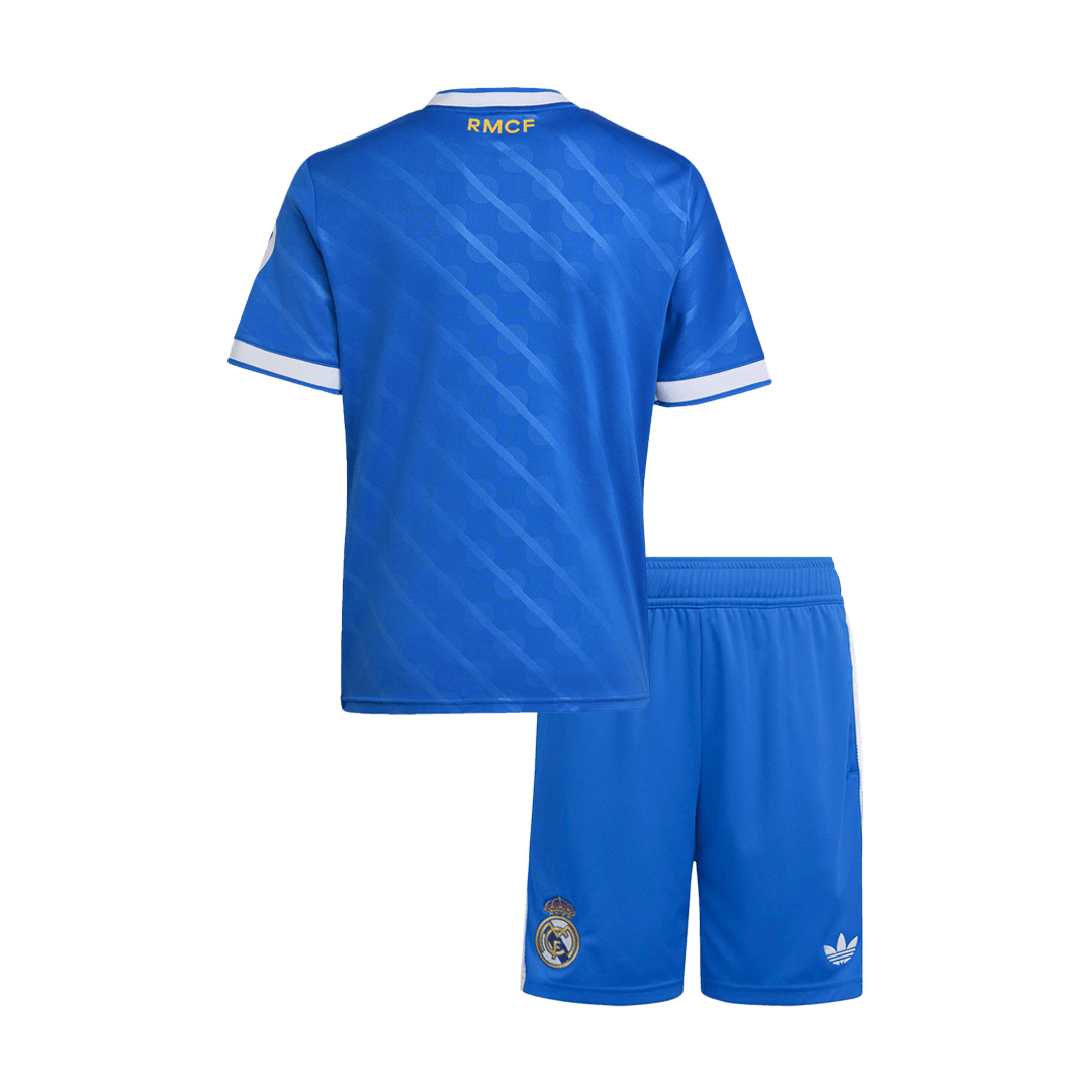 Kid’s Real Madrid Third Away Soccer Kit – Jersey + Shorts 2025/26 – Fan Version – back view
