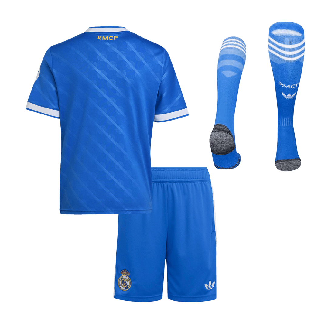 Kid’s Real Madrid Third Away Soccer Jersey Kit(Jersey+Shorts+Socks) 2025/26 – Fan Version – back view