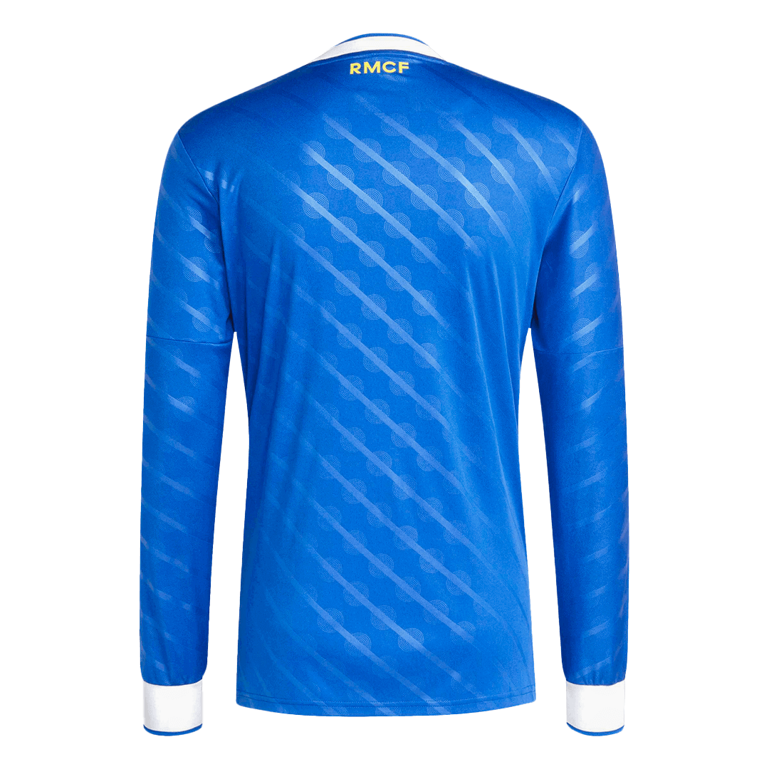 Real Madrid Third Away Long Sleeve Soccer Jersey 2025/26 – Fan Version – back view