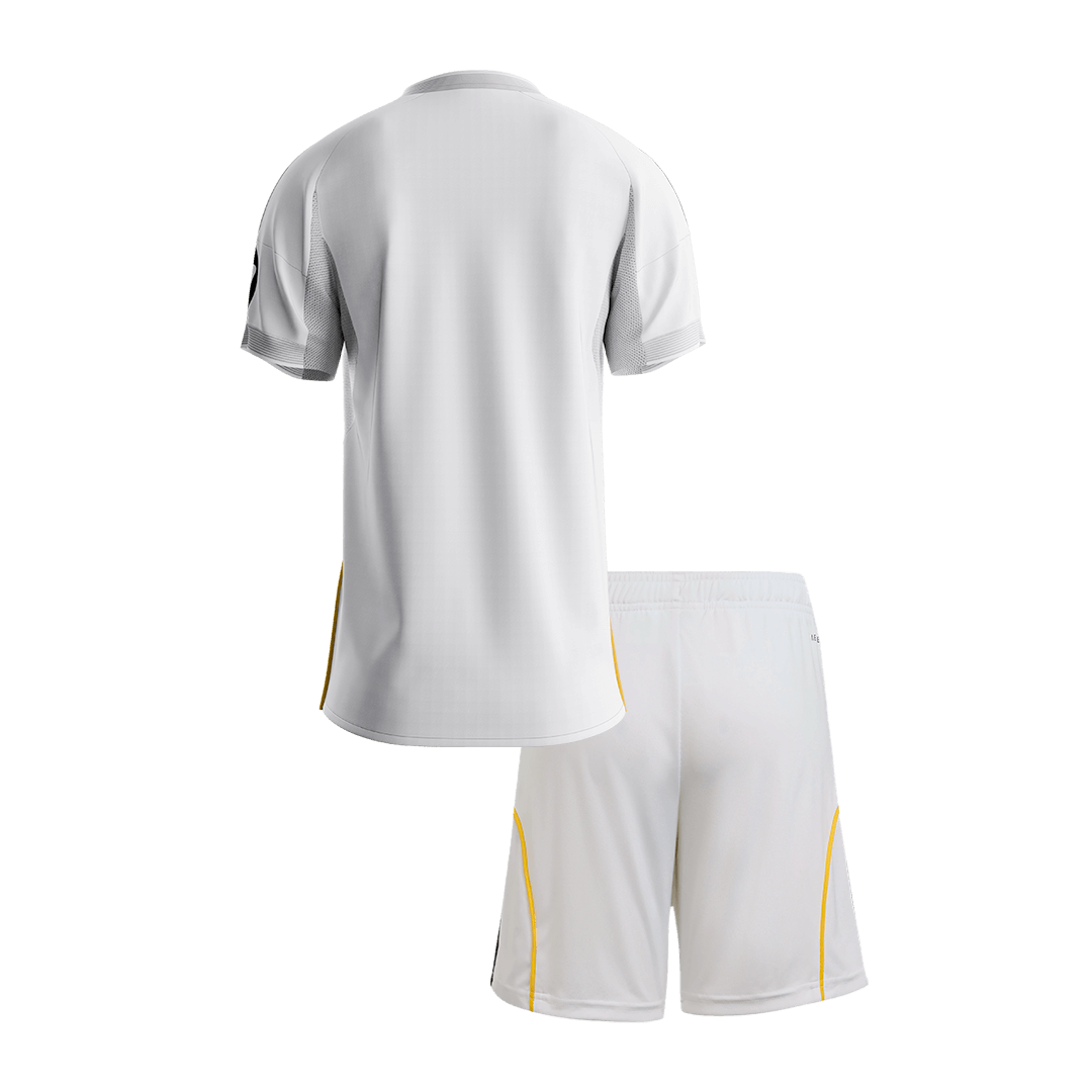 Kid's Real Madrid Home Soccer Kit – Jersey + Shorts 2025/26 – Fan Version — 商品图 2 Kid’s Real Madrid Home Soccer Kit – Jersey + Shorts 2025/26 – Fan Version – back view