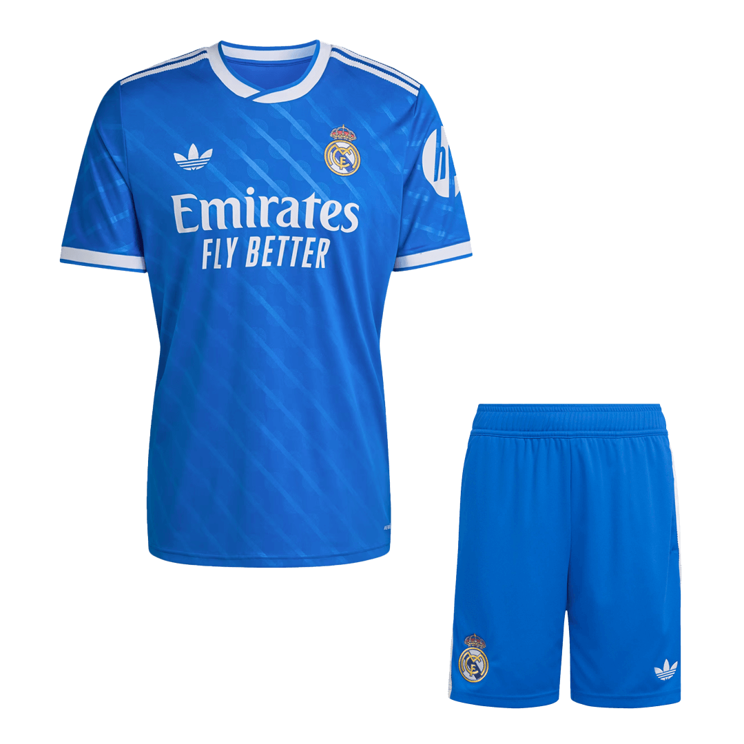 Real Madrid Third Away Soccer Kit – Jersey + Shorts 2025/26 – Fan Version – front view