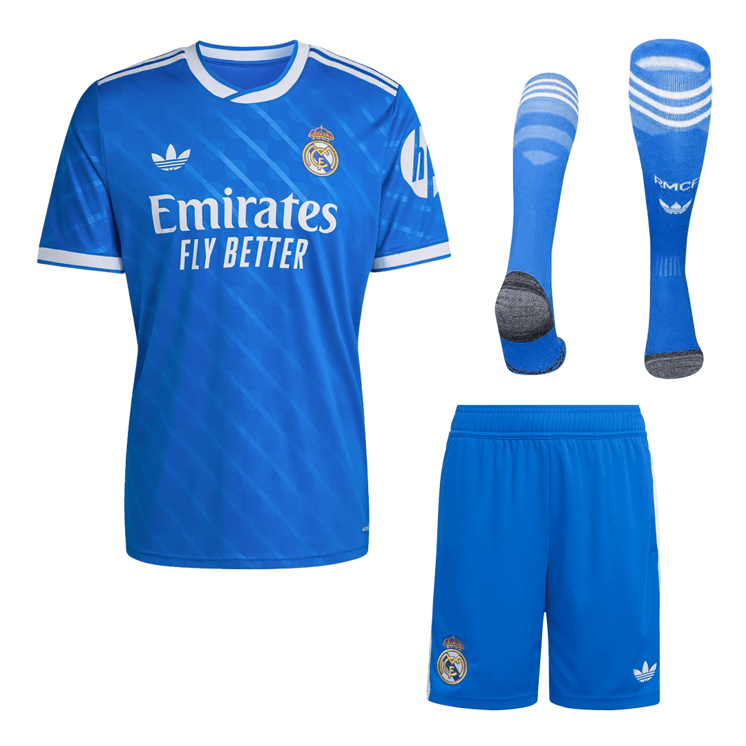 Real Madrid Third Away Soccer Jersey Kit(Jersey+Shorts+Socks) 2025/26 – Fan Version – front view