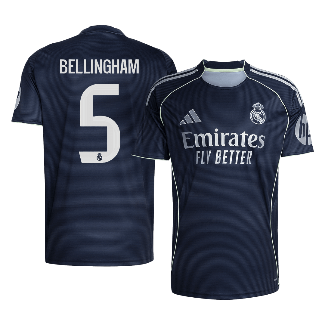 BELLINGHAM #5 Real Madrid Away Soccer Jersey 2025/26 โ Fan Version โ ๅๅๅพ 1 BELLINGHAM #5 Real Madrid Away Soccer Jersey 2025/26 โ Fan Version โ front view