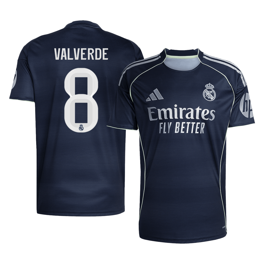 VALVERDE #8 Real Madrid Away Soccer Jersey 2025/26 – Fan Version – front view