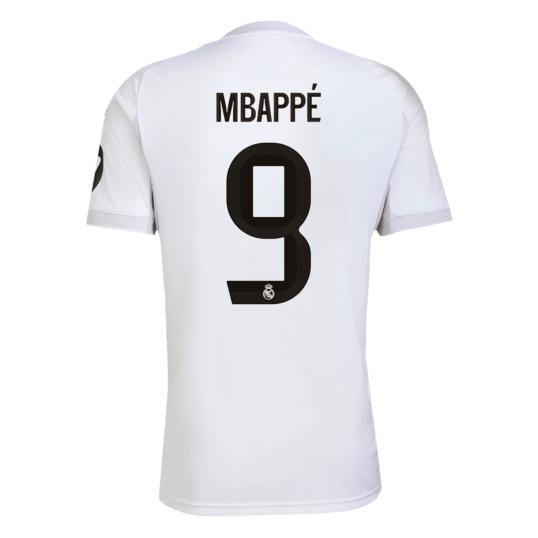 MBAPPÉ #9 Real Madrid Home Soccer Jersey 2025/26 – Fan Version – back view