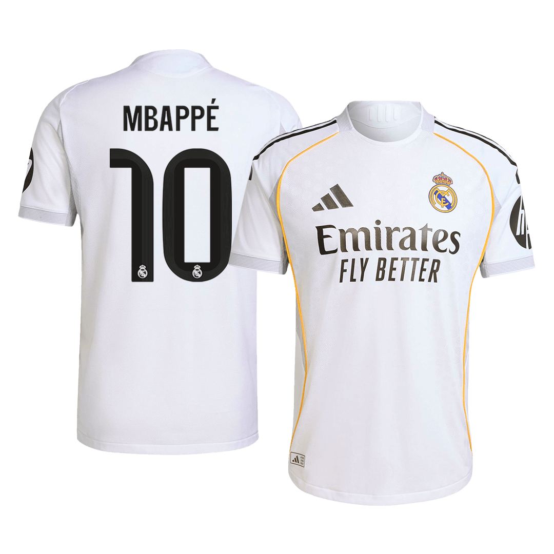 MBAPPÉ #10 Real Madrid Home Soccer Jersey 2025/26 – Fan Version – front view