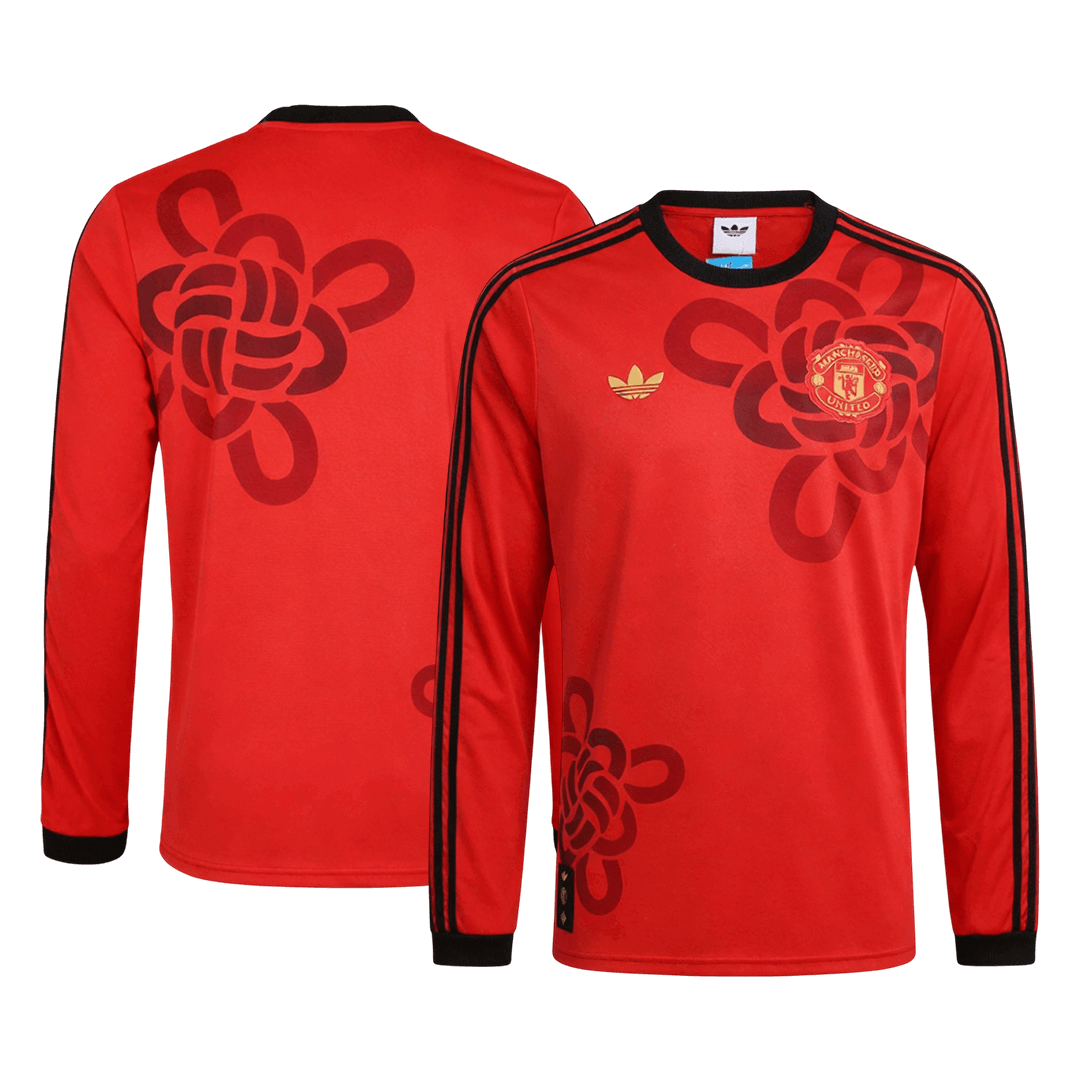 Manchester United Long Sleeve Soccer Jersey 2025/26 – Fan Version – jersey details