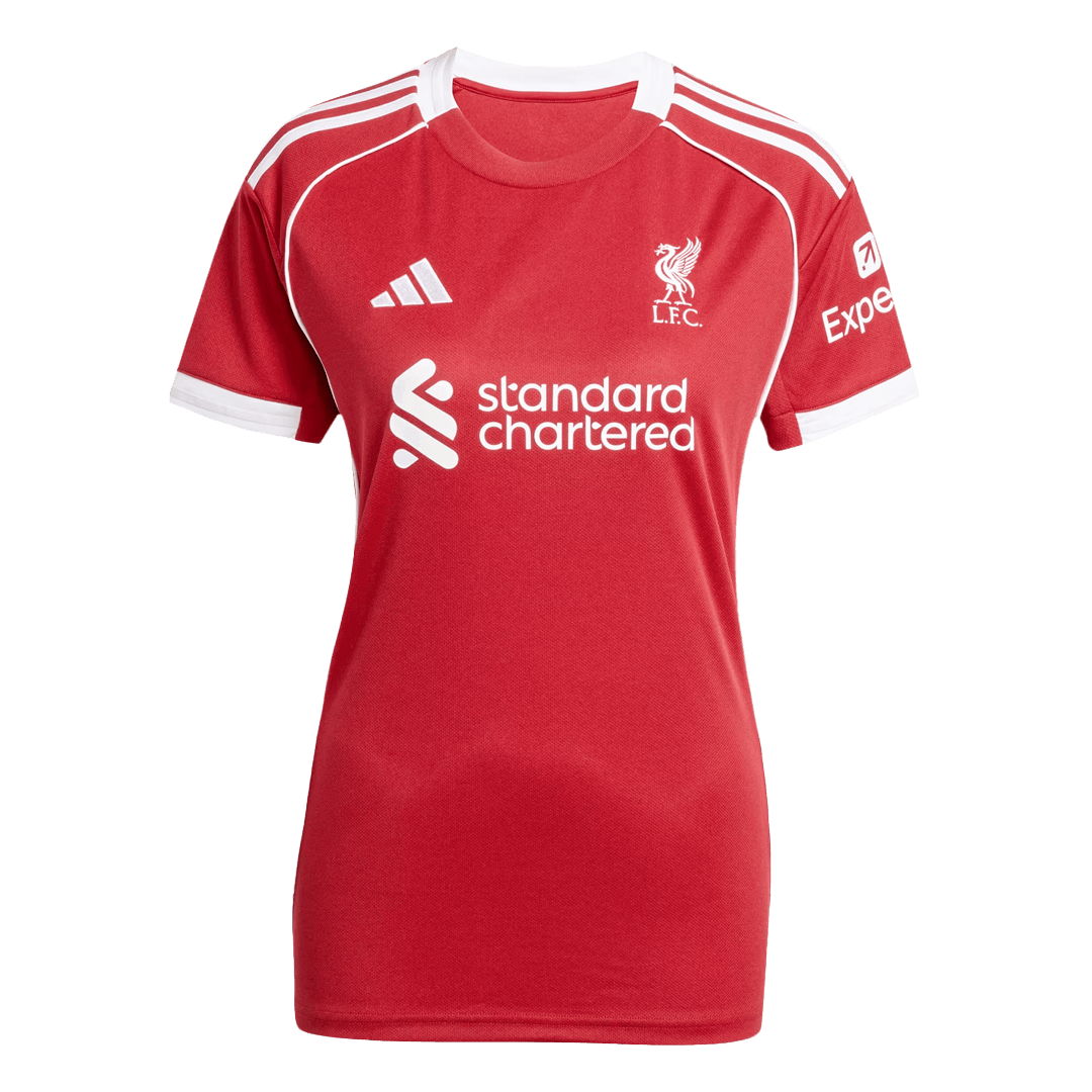 Women’s Liverpool Home Soccer Jersey 2025/26 – Fan Version – front view